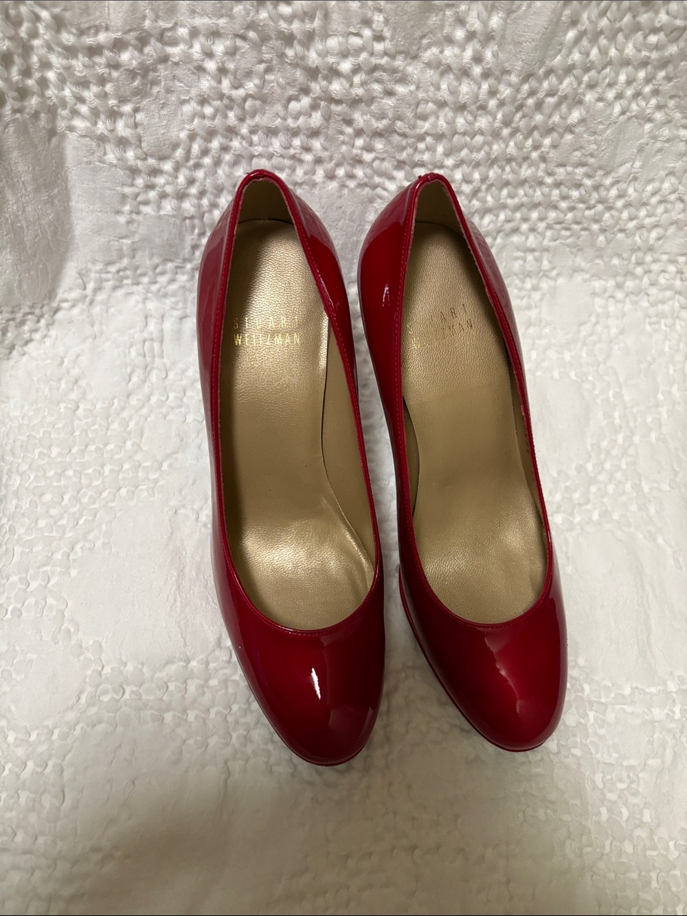 Stuart Weitzman Red Patent Leather Classic Pumps